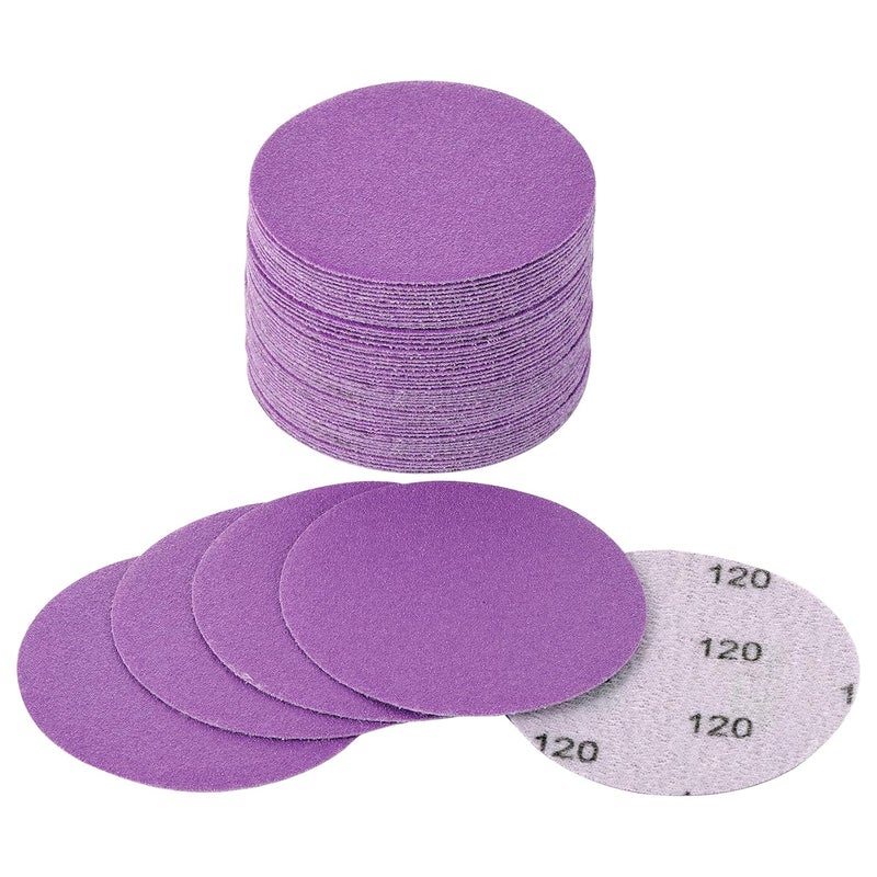Arilier 3 Inch Sanding Disc 40Pcs, 120 Grit Sandpaper, Drill Sanding Attachment, Wet Dry Hook and Loop Sandpaper Discs for Random Orbital Sanders, Alumina Sand Paper for Wood, Metal, Automotive - Image 1